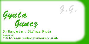 gyula guncz business card
